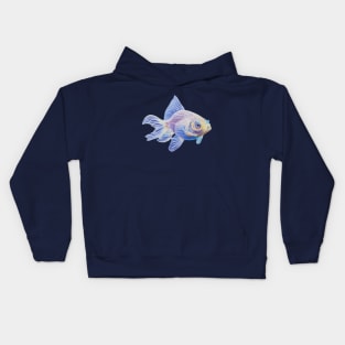 White Goldfish - fish painting (no background) Kids Hoodie